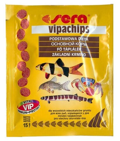 Корм для рыб Sera VIPACHIPS Nature 1000мл - фотография № 5