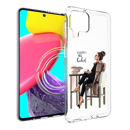 Чехол MyPads Девушка-в-кофейне для Samsung Galaxy M53 (SM-M536) задняя-панель-накладка-бампер