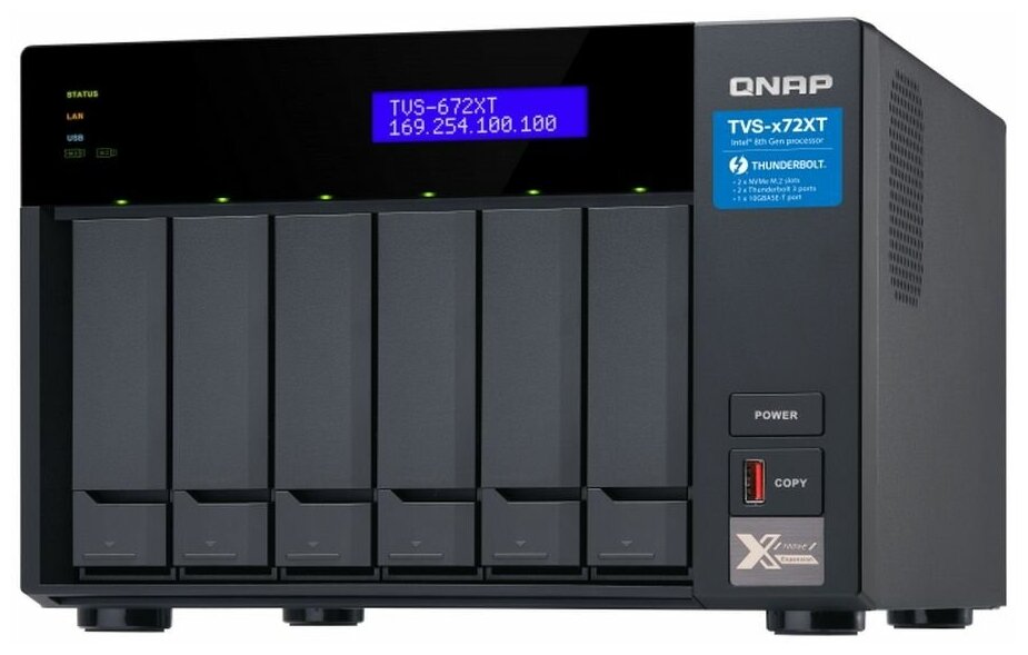 QNAP Сетевой накопитель QNAP TVS-672XT-i3-8G TVS-672XT-i3-8G-EU-RU