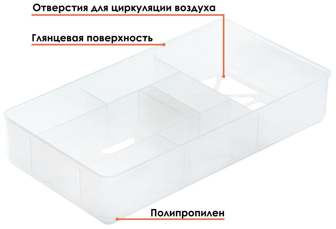 Универсальный органайзер для хранения 35,5*19*7 см Sanko - фотография № 3