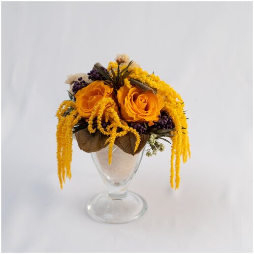 Композиция в креманке | VeGa Flowers Gallery | Стабилизированные цветы