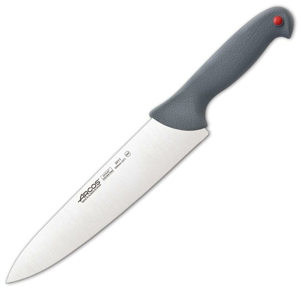 Нож кухонный поварской-шеф 25 см нержавеющая сталь Nitrum, серия Colour-prof, Arcos, 2411