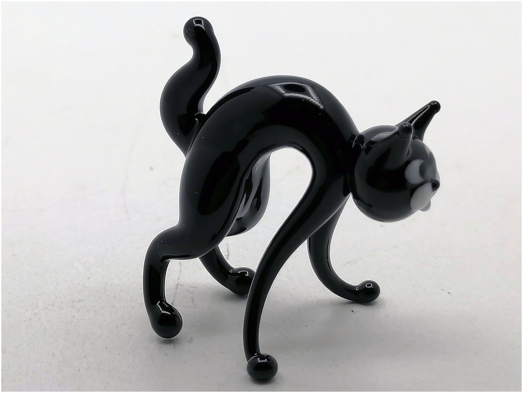 Кошка/ статуэтка стеклянная/ сувенир из стекла/ кошка сувенир/ фигурка из стекла