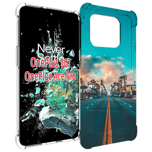 Чехол MyPads дорога-в-лос-анджелес для OnePlus 10T задняя-панель-накладка-бампер