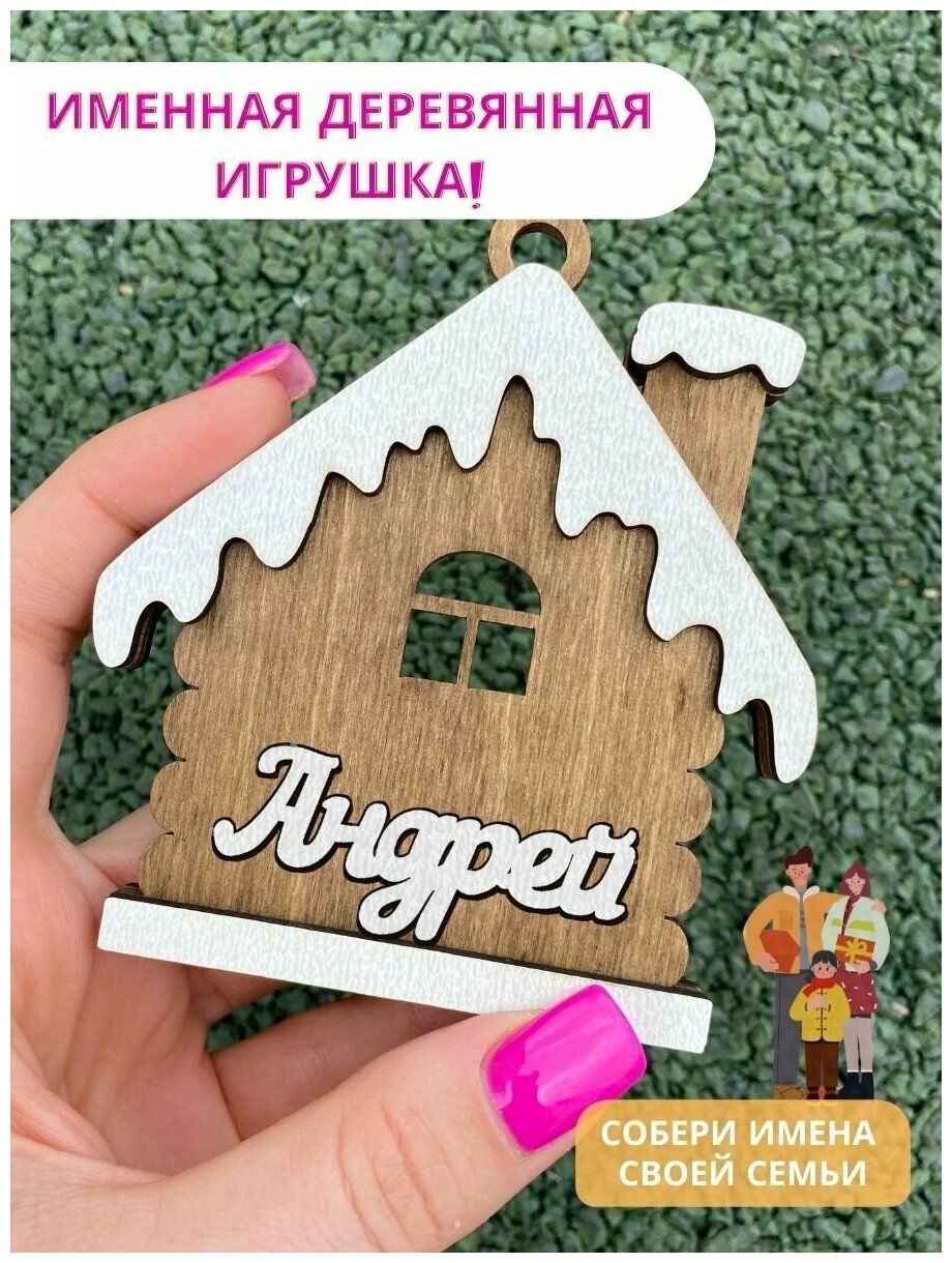 Елочная игрушка новогодняя с именем 