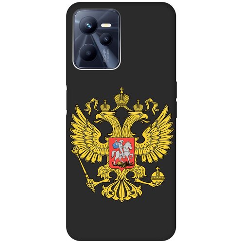 Матовый Soft Touch силиконовый чехол на Realme C35 / Рилми С35 с 3D принтом Patriot черный матовый soft touch силиконовый чехол на realme c35 рилми с35 с 3d принтом tigers черный