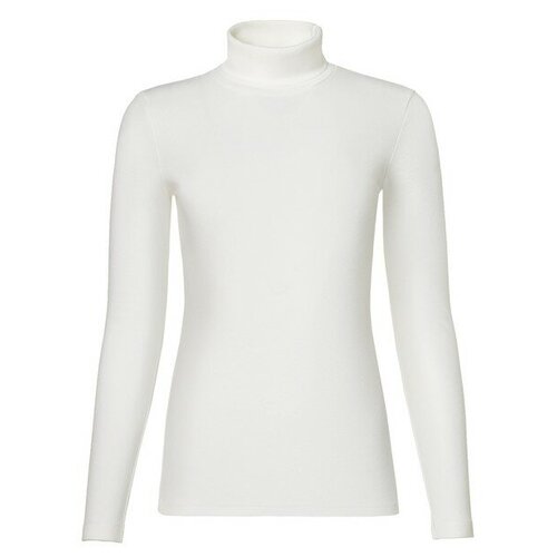 фото Водолазка minaku, размер 52, бежевый, белый