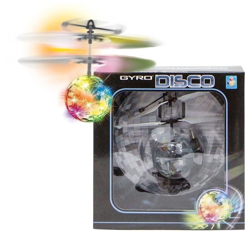 Шар 1Toy Gyro-Disco, на сенсорном управлении, со светом, диаметр 4,5 см (Т10794)