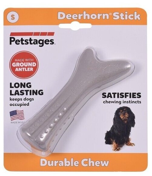 Petstages игрушка для собак Deerhorn, с оленьими рогами 12 см маленькая - фотография № 5