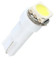 Лампа автомобильная LED светодиодная для подсветки панели приборов T5/W1,2W, цвет белый, комплект 10 шт. (lampa-t5-beliy-10)