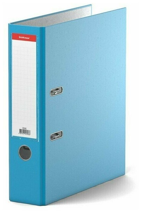 Папка регистратор с арочным механизмом ErichKrause, Neon, А4, 70 мм, голубой