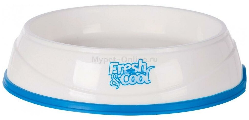 Миска с охлаждающим эффектом Trixie Fresh & Cool, размер 20см, белый / синий