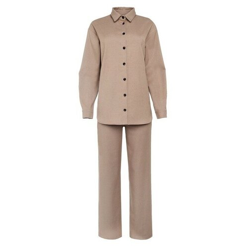 Костюм (рубашка, брюки) MINAKU : Casual collection женский, цвет бежевый, размер 48