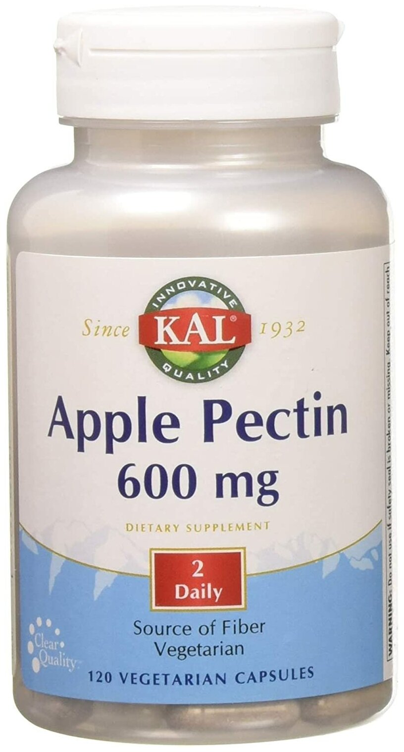 KAL Apple Pectin (яблочный пектин) 600 мг 120