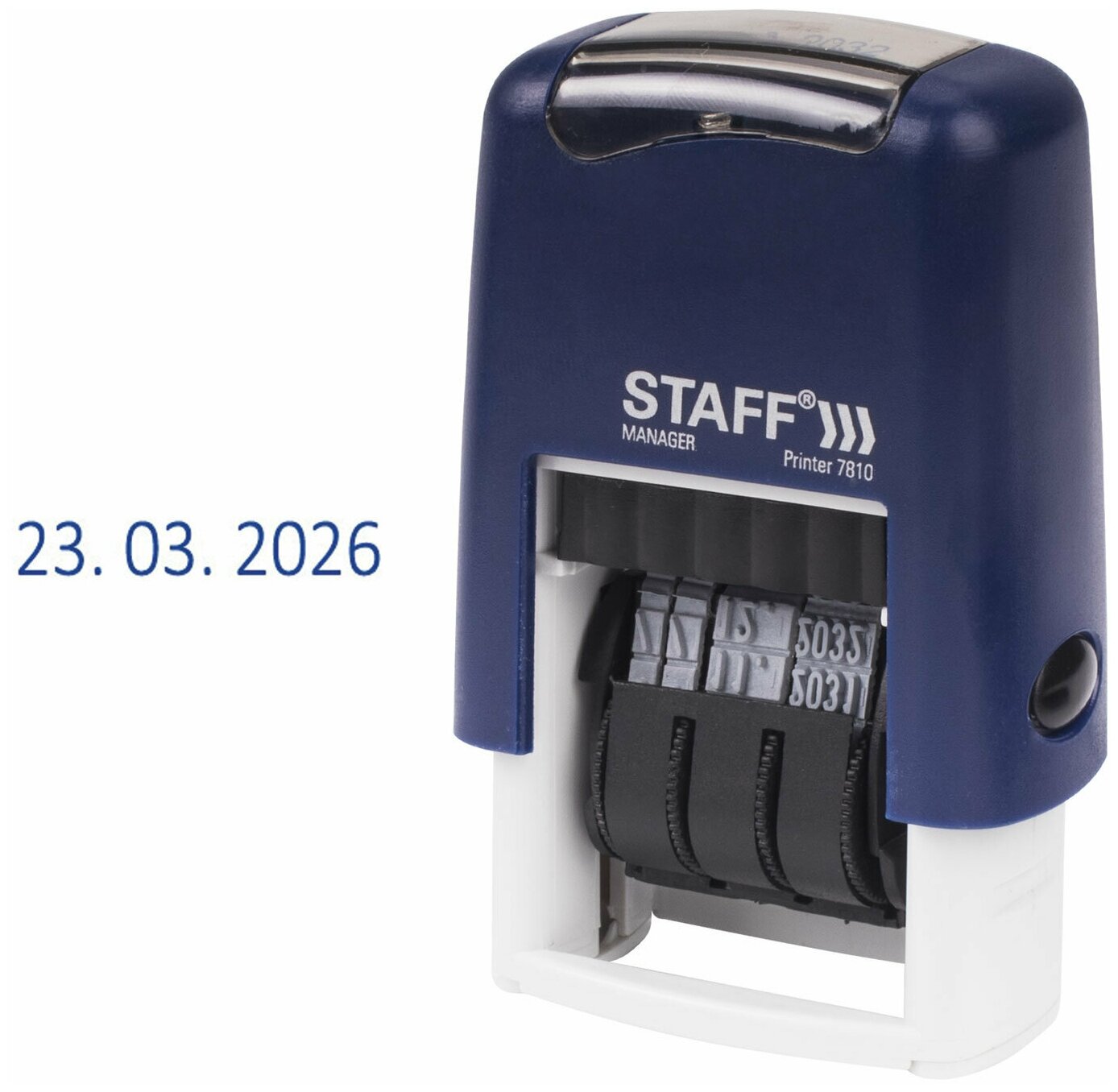 Датер-мини STAFF месяц цифрами оттиск 22х4 мм "Printer 7810 BANK"