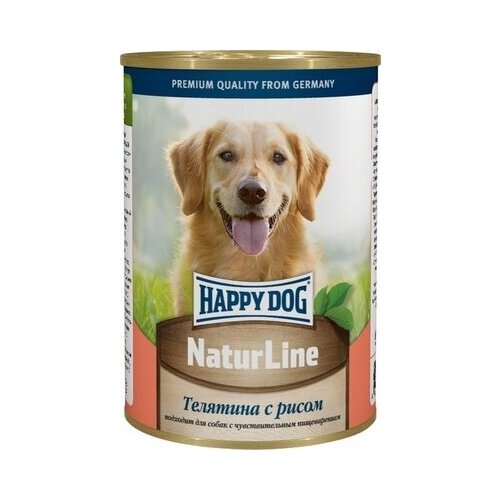 Happy dog Кусочки в фарше для собак - телятина с рисом 0,41 кг 50958 (2 шт) корм для собак happy dog телятина с рисом нежный паштет банка 410г