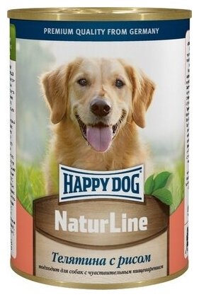 Happy dog Кусочки в фарше для собак - телятина с рисом 0,41 кг 50958 (10 шт)