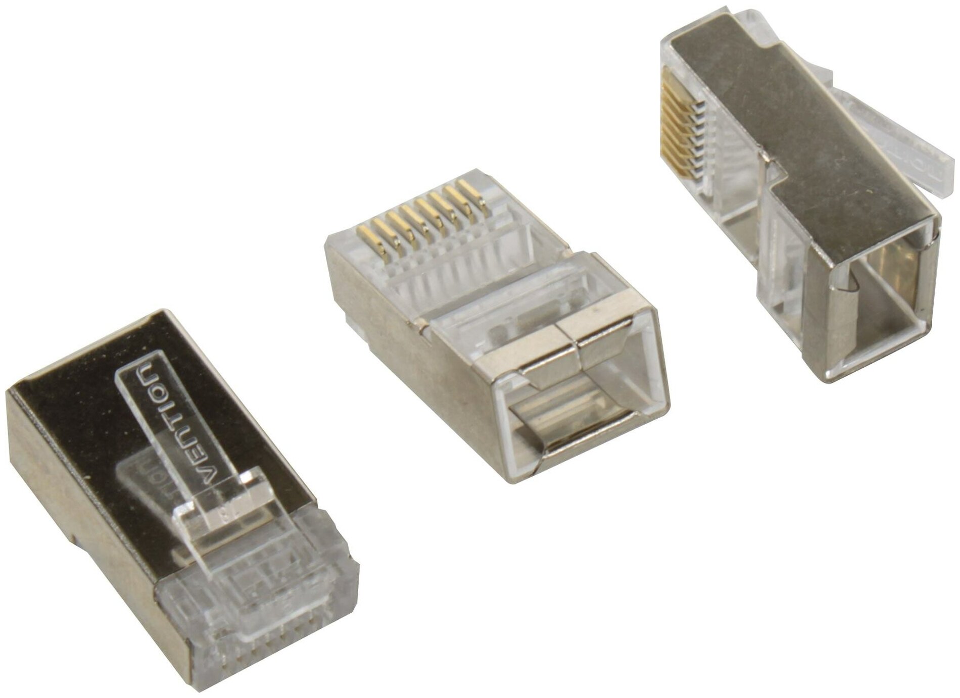 Коннектор RJ45 (8p8c) VENTION, FTP, cat. 6, под витую пару, экранированный (10шт.) IDCR0-10