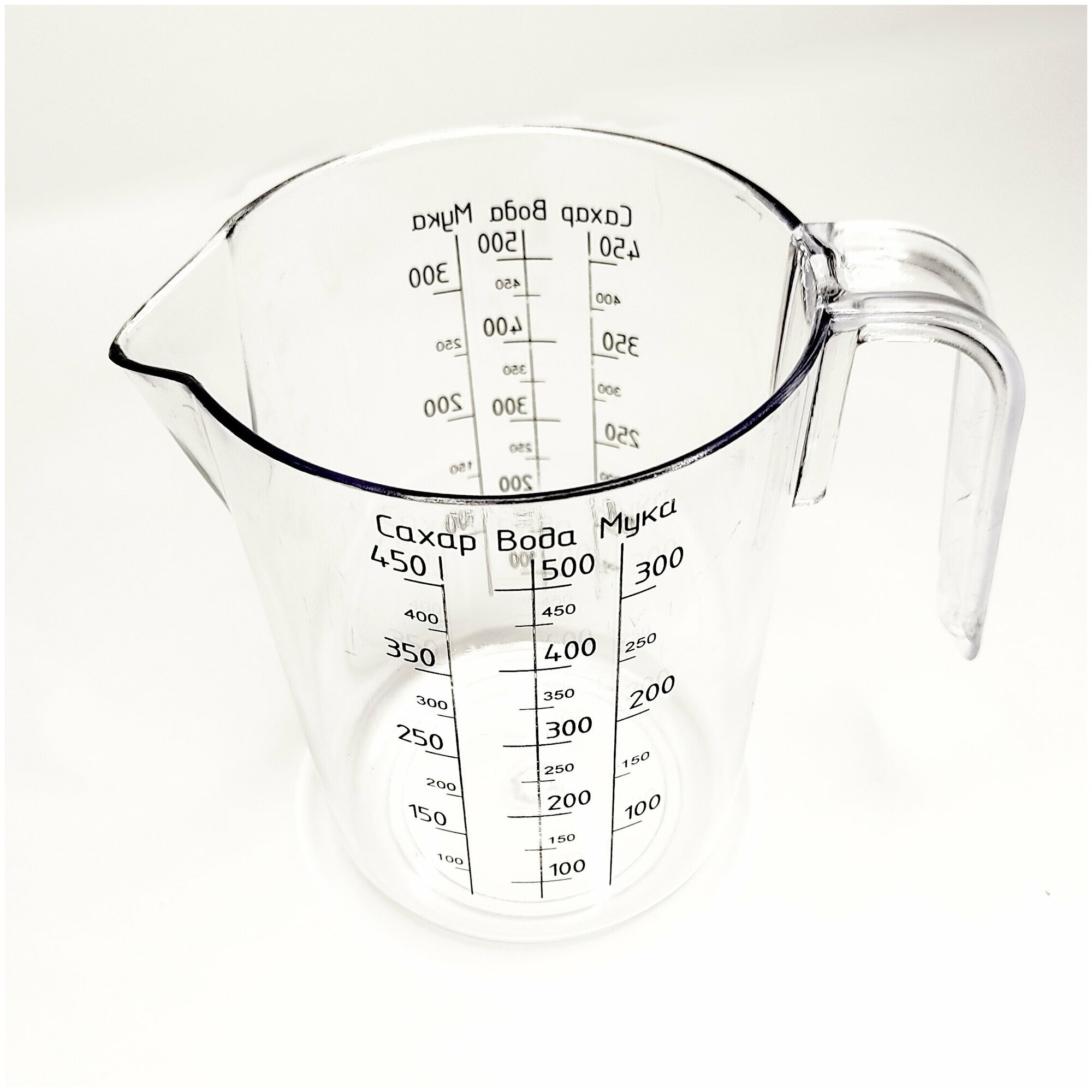 Мерный стакан из пластика, кухонная мерная емкость, мерная кружка, кувшин прозрачный, объем 1 литр - фотография № 7