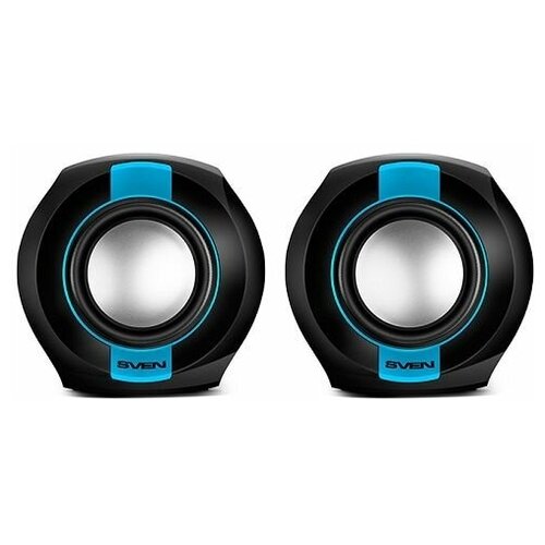 Компьютерная акустика 2.0 Sven 150 SV-013509 5 Вт, 100-20000 Гц, USB, Black-Blue