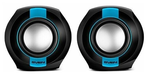 Компьютерная акустика 2.0 Sven 150 SV-013509 5 Вт 100-20000 Гц USB Black-Blue