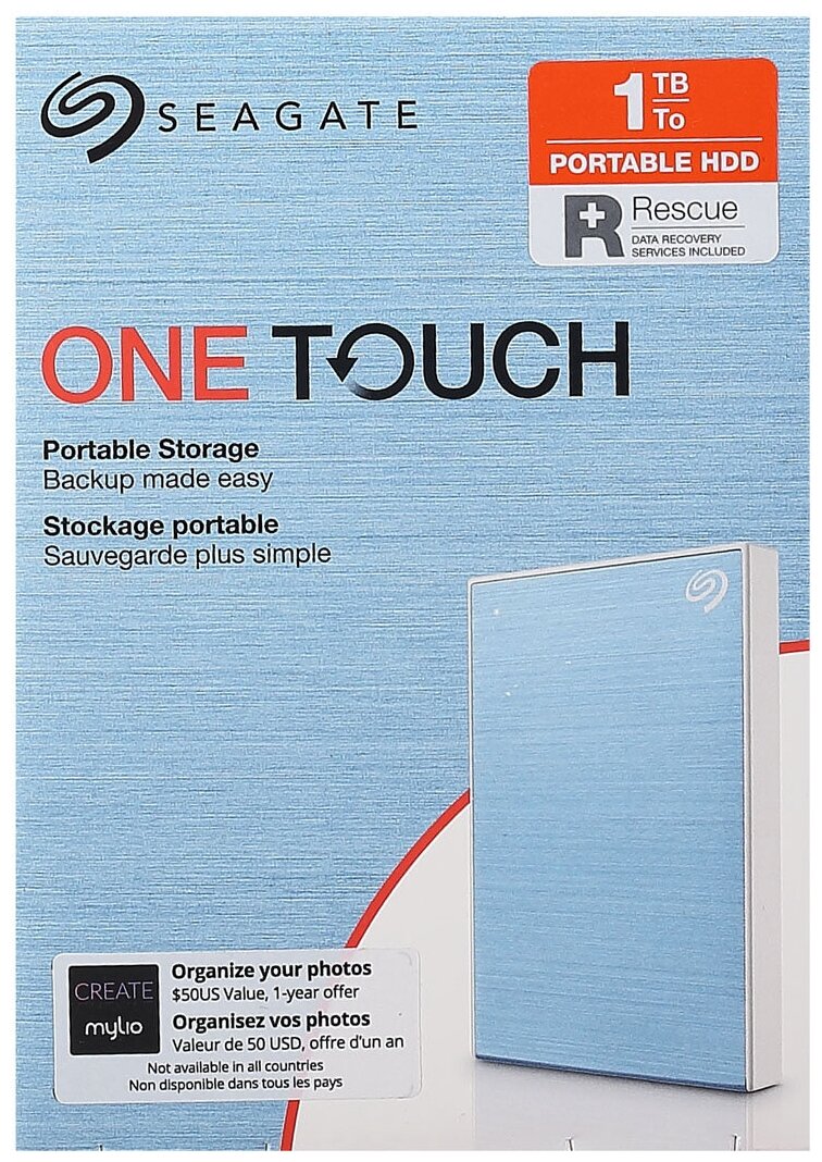 Внешний жесткий диск Seagate 4TB One Touch USB 3.2 Gen 1 light blue - фото №15
