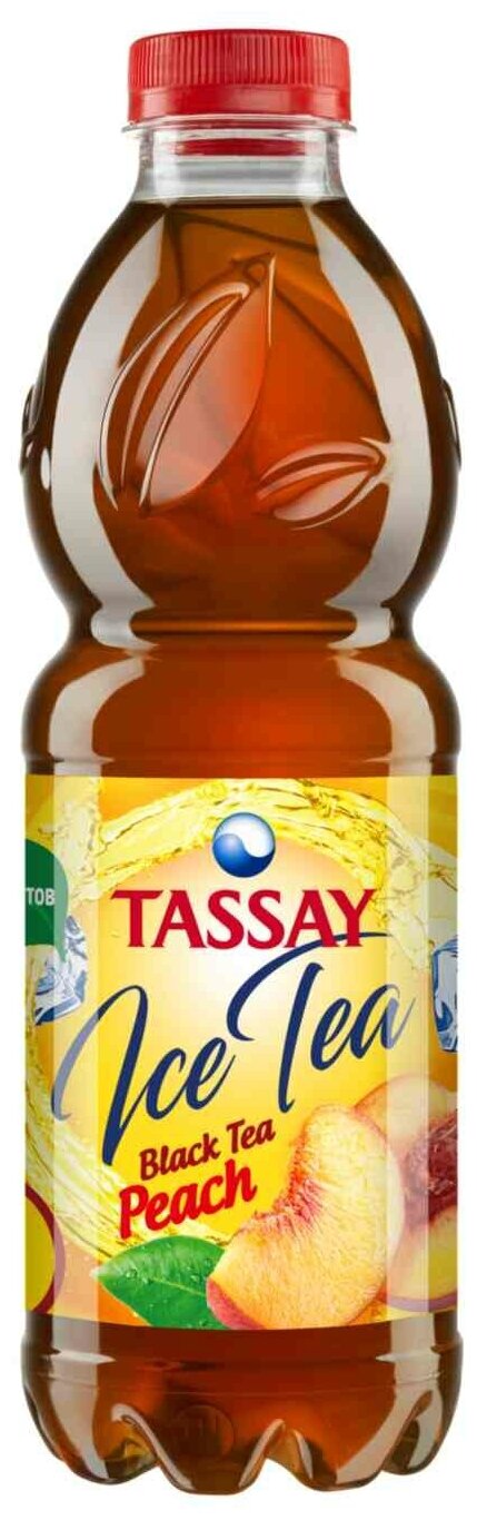 Черный чай Tassay Ice Tea со вкусом персика 1,0л - фотография № 2