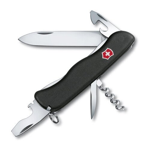 Нож Victorinox Picknicker, 111 мм, 11 функций, черный нож victorinox picknicker 111 мм 11 функций с фиксатором лезвия красный