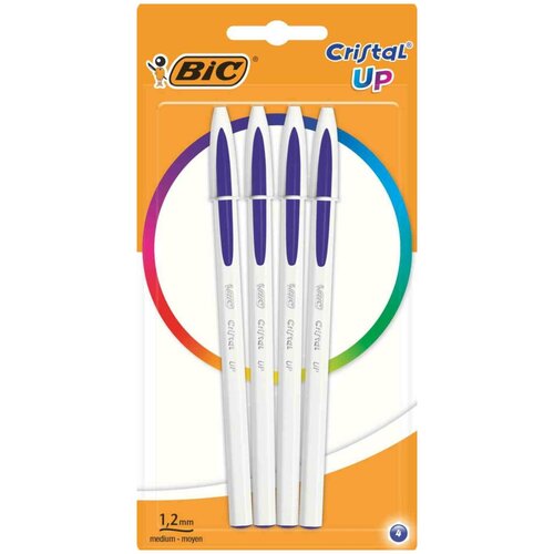 Набор ручек Bic Cristal Up шариковых синих, 4шт