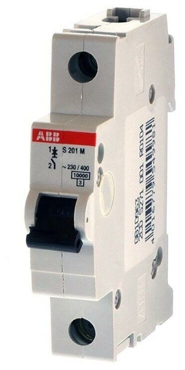 2CDS271061R0105 Автоматический выключатель ABB S201M 10А 1п B, 10 кА, S201M-B10UC