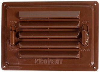 Вентиляционная решетка для цоколя Krovent, коричневая RAL 8017