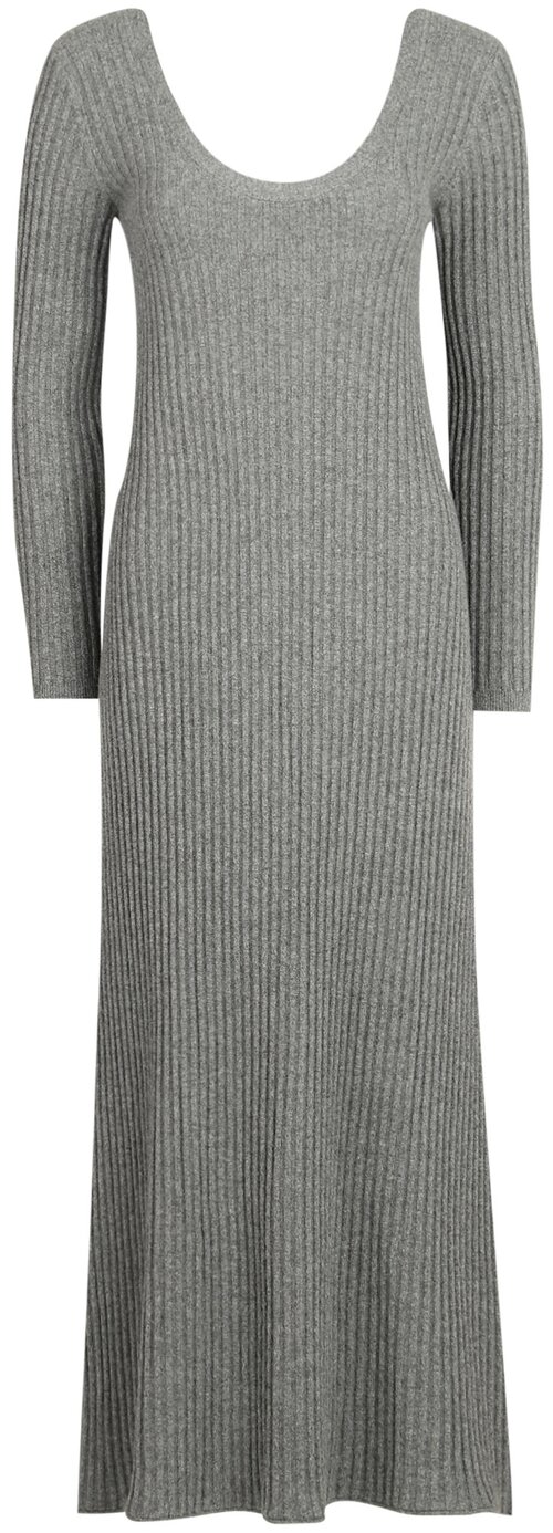 Платье Max & Moi, прилегающее, макси, размер XS, серый