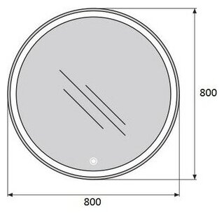 Зеркало с встроенным светильником и сенсорным выключателем SPC-RNG-800-LED-TCH, 12W, 220-240V - фотография № 4