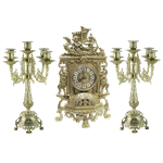 Часы каминные с канделябрами на 5 свечей Высота: 40 см Alberti Livio - изображение