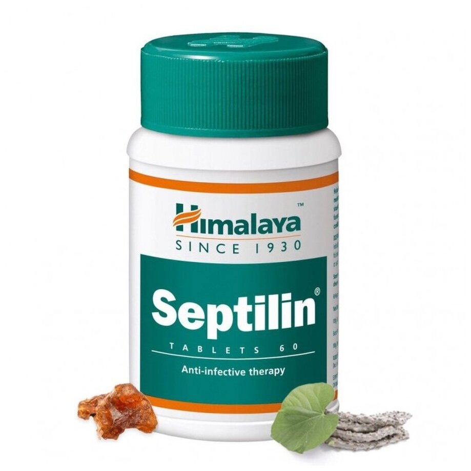 Экстракт растений Септилин (Septilin) укрепление иммунитета при простуде и кожных инфекциях иммуномодулятор природным антибиотик 60 таб.