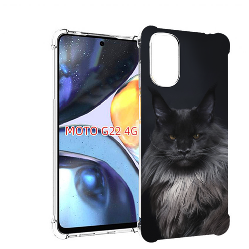 Чехол MyPads кошка мейн кун 2 для Motorola Moto G22 4G задняя-панель-накладка-бампер