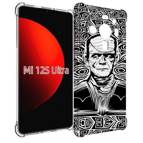 Чехол MyPads франкенштейн черно белый для Xiaomi 12S Ultra задняя-панель-накладка-бампер чехол mypads черно белый сокол для xiaomi 12s ultra задняя панель накладка бампер