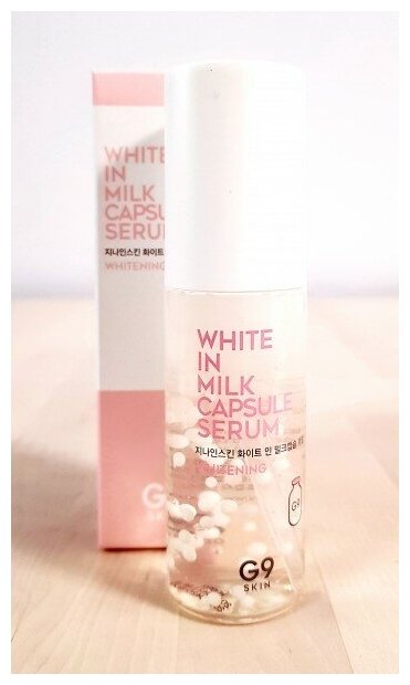Сыворотка для лица осветляющая с молочными протеинами G9SKIN Milk Serum 50мл - фото №4