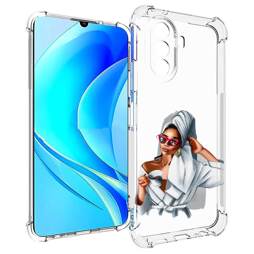 Чехол MyPads Девушка в белом халате женский для Huawei Nova Y70 / Nova Y70 Plus (MGA-LX9N) / Huawei Enjoy 50 задняя-панель-накладка-бампер чехол mypads девушка в белом халате женский для huawei nova y70 nova y70 plus mga lx9n huawei enjoy 50 задняя панель накладка бампер