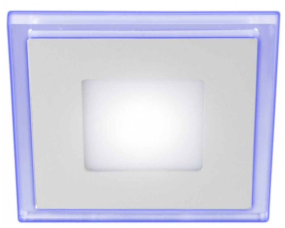 ЭРА LED 4-9 BL Светильник светодиодный квадратный c cиней подсв LED 9W 540LM 220V 4000K Б0017496