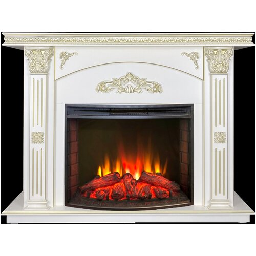 Электрический камин Cold fire Kamelia с очагом Evrika 25,5 LED