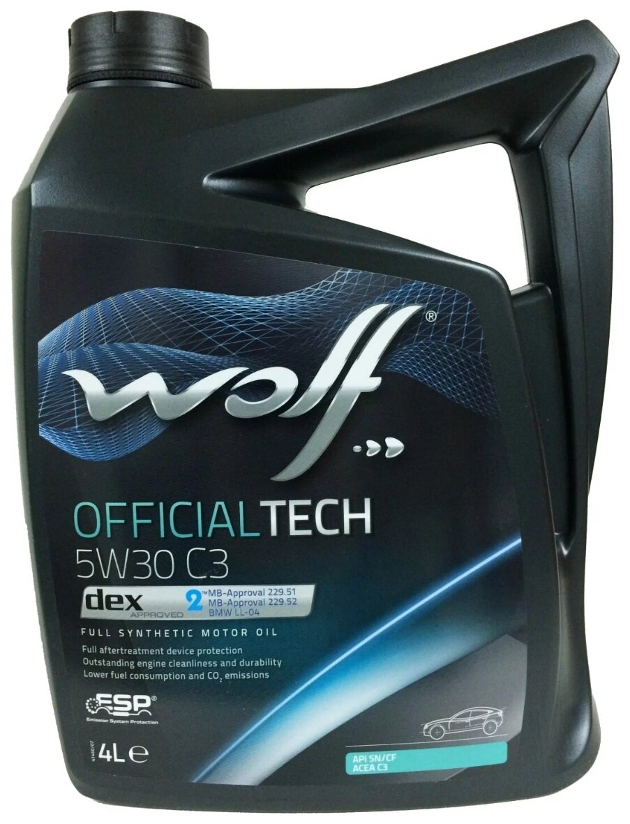 WOLF OIL 8308116 Масло моторное WOLF OFFICIALTECH 5W30 C3 4L