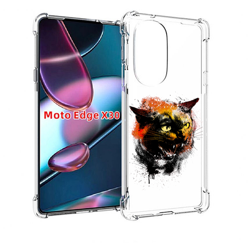 Чехол MyPads сиамский кот для Motorola Moto Edge X30 задняя-панель-накладка-бампер