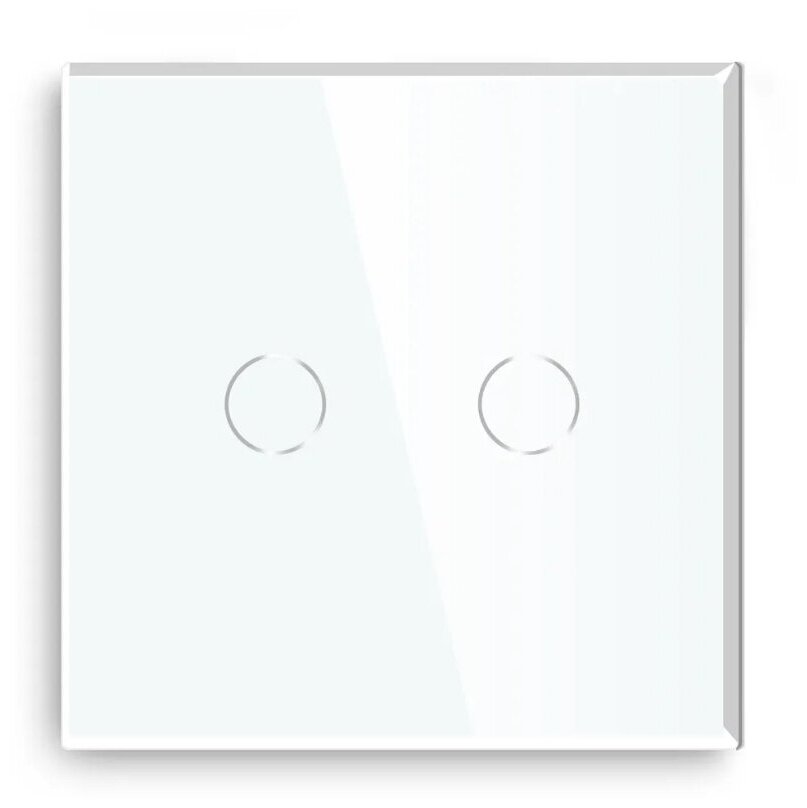 Умный сенсорный выключатель DiXiS Wi-Fi Touch Wall Light Switch (Zigbee) 2 Gang / 1 Way (86x86) White (TSW2-ZB)