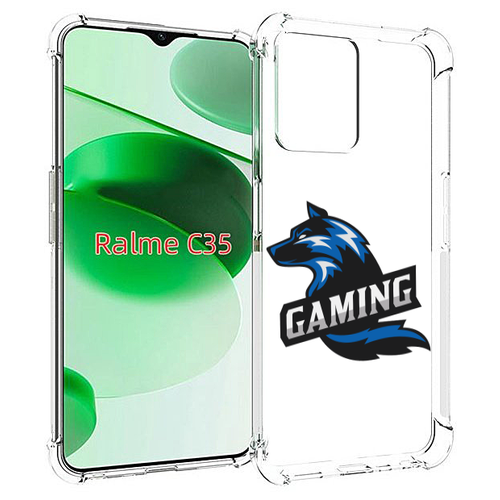 Чехол MyPads Gaming мужской для Realme C35 / Narzo 50A Prime задняя-панель-накладка-бампер