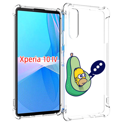 Чехол MyPads Гомер-авокадо для Sony Xperia 10 IV (10-4) задняя-панель-накладка-бампер