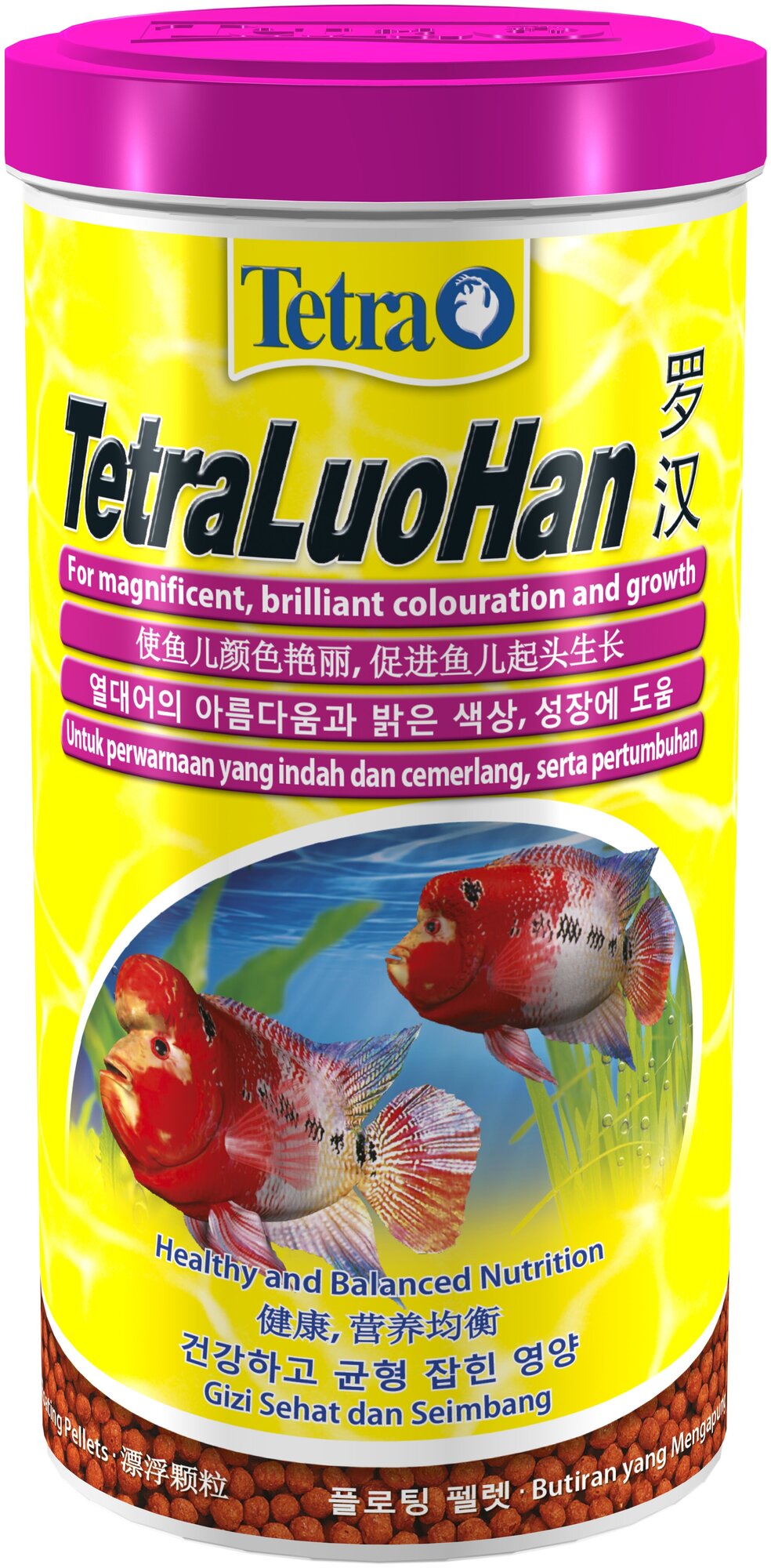 Корм для рыб TETRA LuoHan 1000ml плавающие шарики для цихлид Flower Horn - фотография № 2