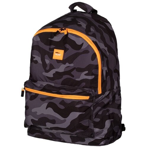 фото Рюкзак школьный black camouflage 41х30х18 см, черно-оранжевый, 624605bm milan