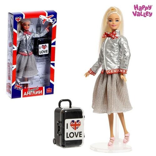 Кукла модель для девочки Сандра в Англии с аксессуарами, серия Вокруг света