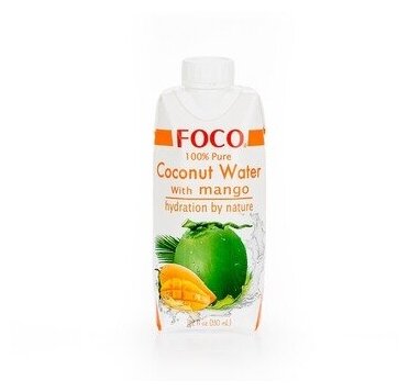 Кокосовая вода с манго "FOCO" 330 мл Tetra Pak 1шт - фотография № 16